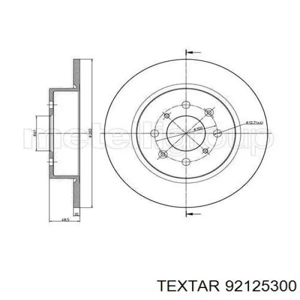 Задний дисковый тормоз Textar 92125300