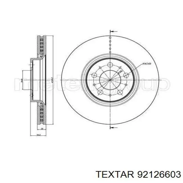 Передние тормозные диски 92126603 Textar