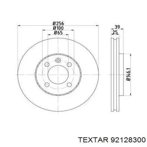 Передние тормозные диски 92128300 Textar