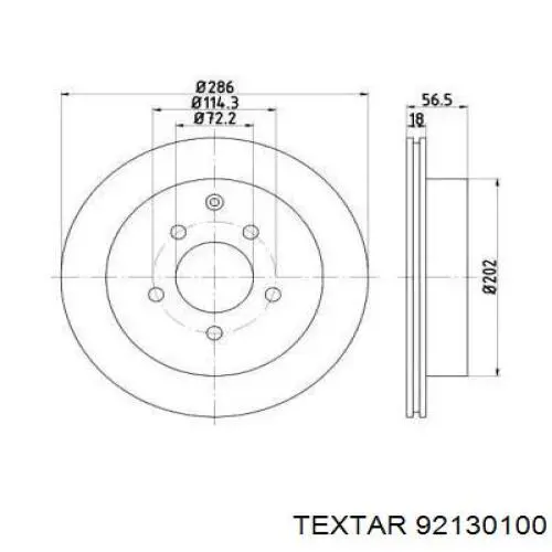 Тормозные диски 92130100 Textar