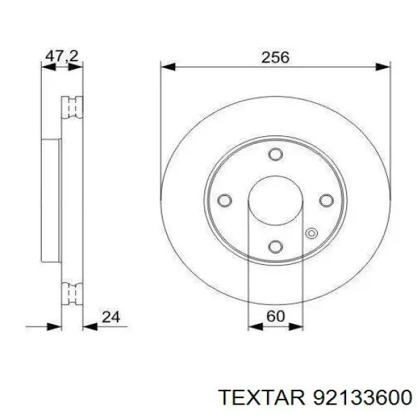 Передний тормозной диск Textar 92133600