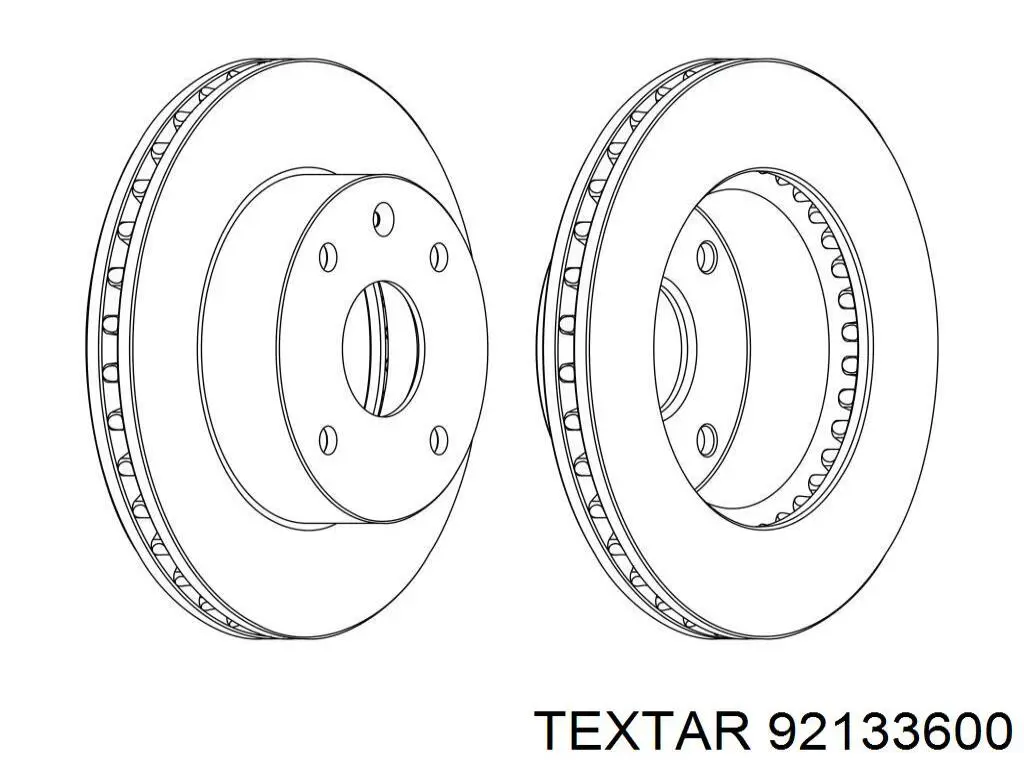 Передние тормозные диски 92133600 Textar