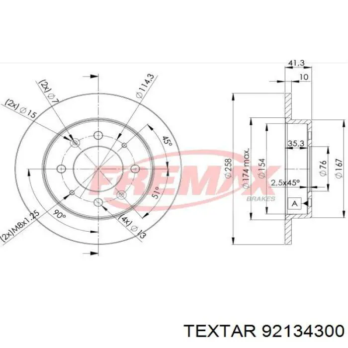 Задний тормозной диск Textar 92134300 цена, от 27.00 USD