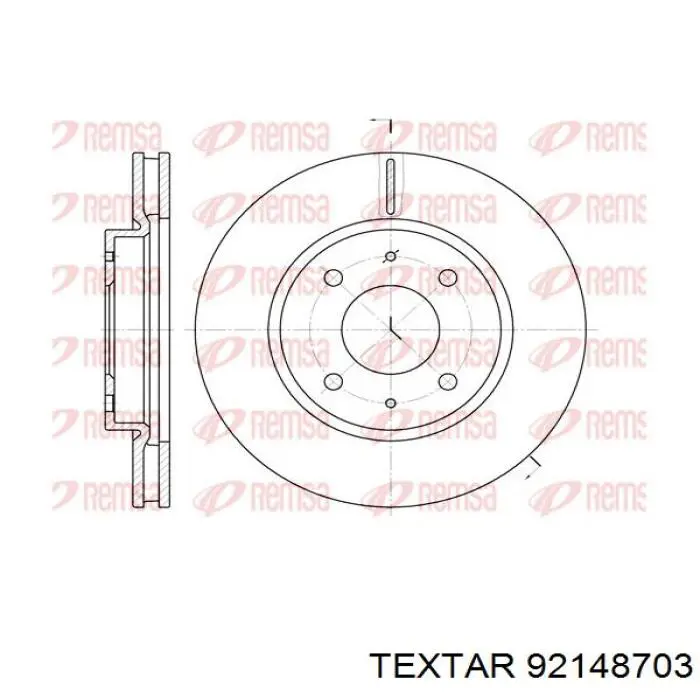 Тормоз дисковый передний Textar 92148703 цена, от 39.61 USD