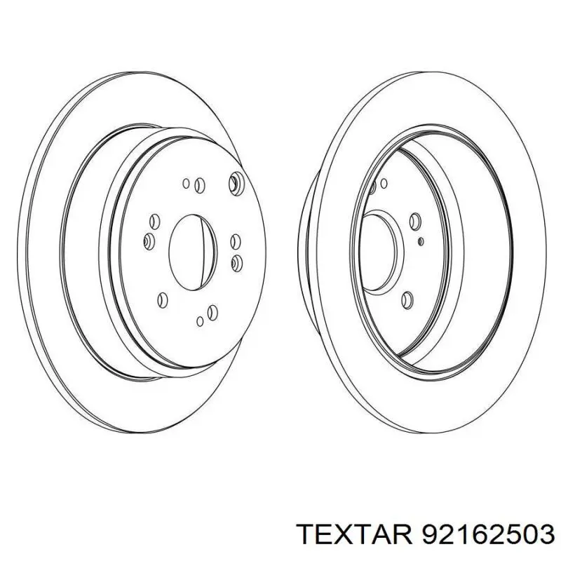 Задний дисковый тормоз Textar 92162503