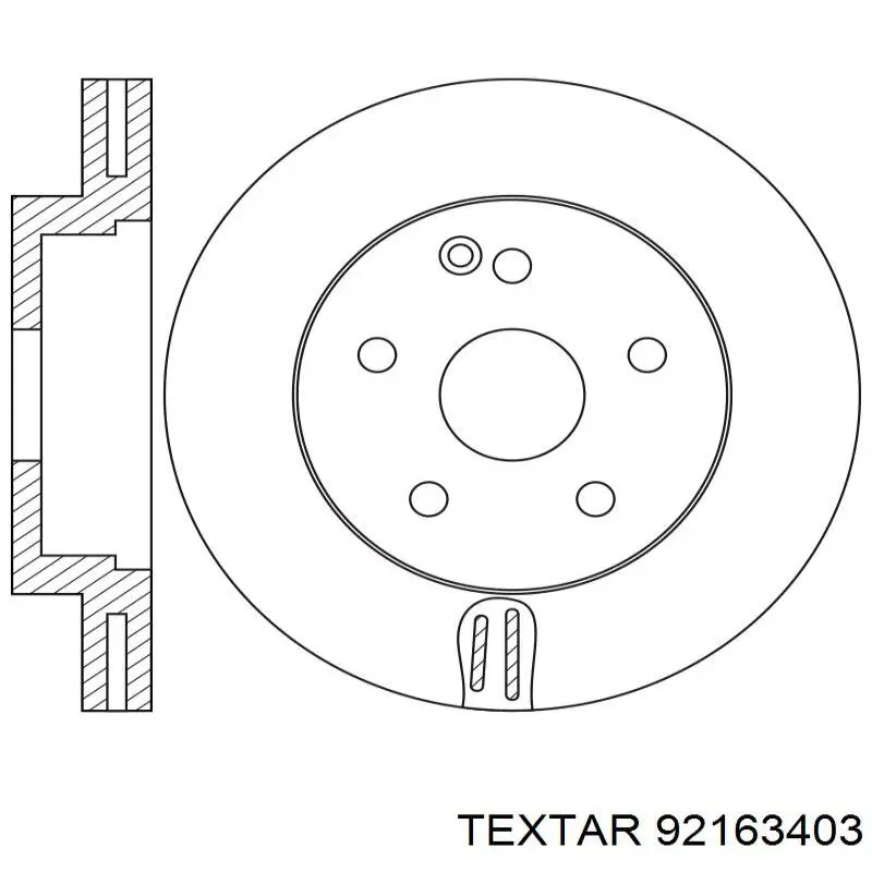 Передний тормозной диск Textar 92163403