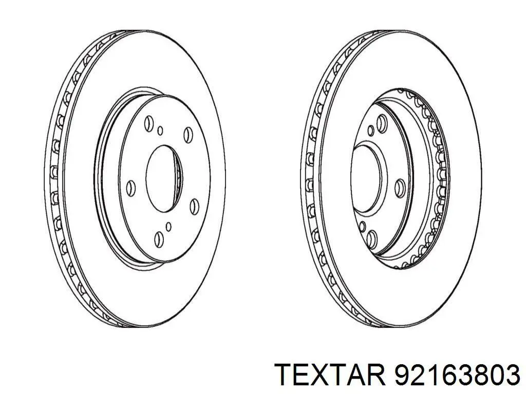 Передние тормозные диски 92163803 Textar