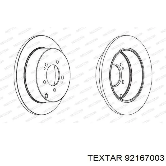 Купить 92167003 Textar Диск тормозной задний