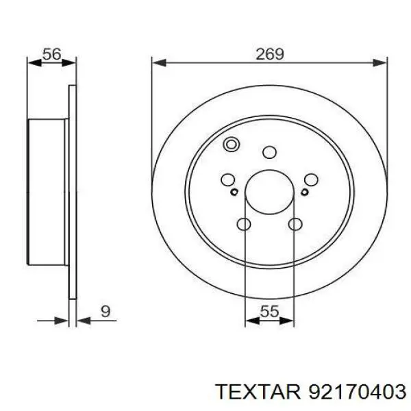 Тормозные диски 92170403 Textar