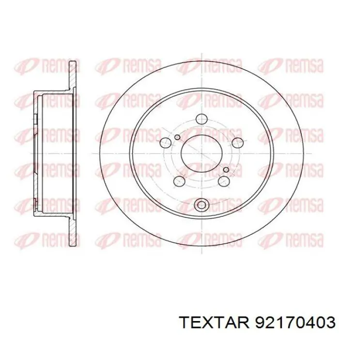 Купить 92170403 Textar Диск тормозной задний