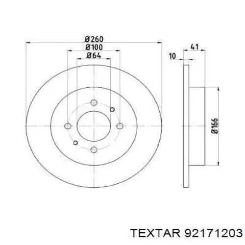 Тормозные диски 92171203 Textar