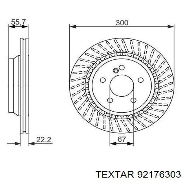 Задний тормозной диск Textar 92176303 цена, от 62.91 USD