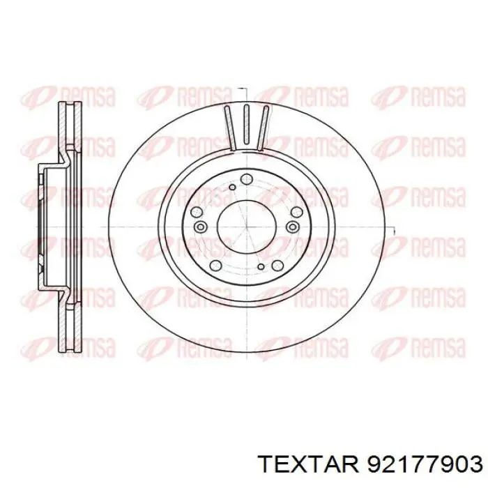 Передние тормозные диски 92177903 Textar