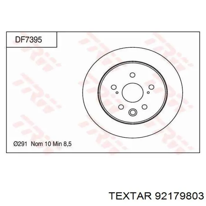 Тормозные диски 92179803 Textar