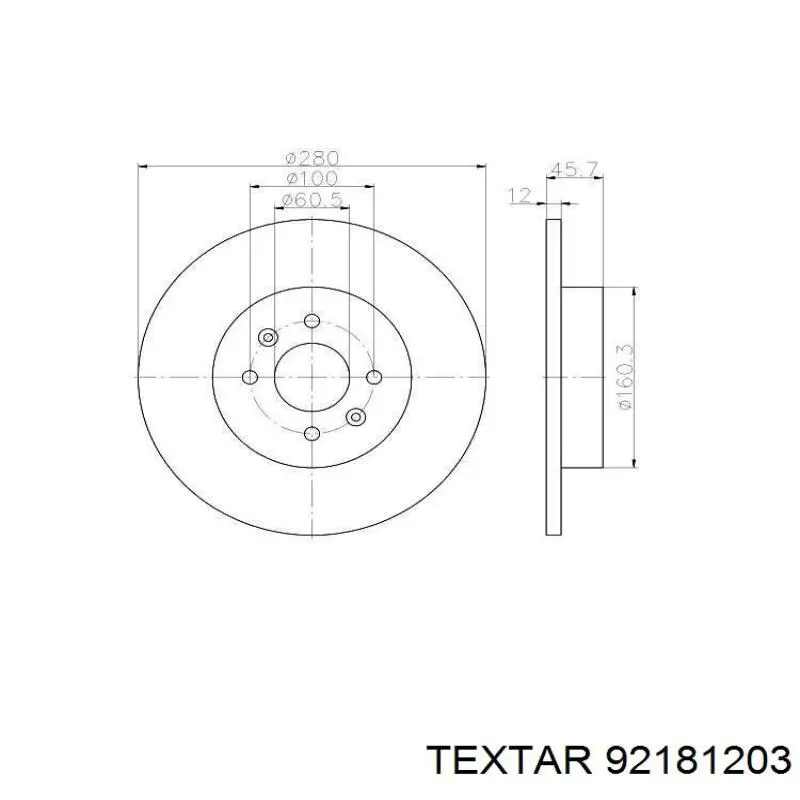 Тормозные диски 92181203 Textar