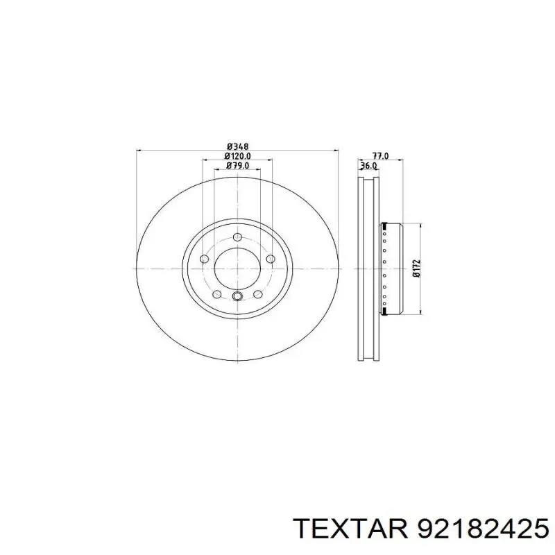 Передний тормозной диск Textar 92182425