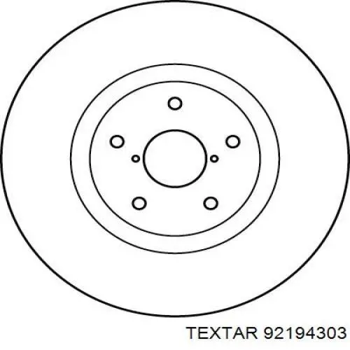 Передние тормозные диски 92194303 Textar