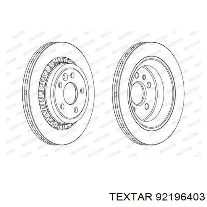 92196403 Textar Дисковый тормоз