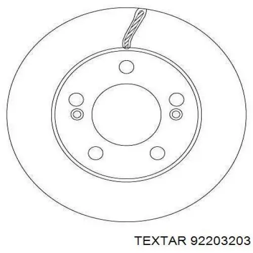Передние тормозные диски 92203203 Textar