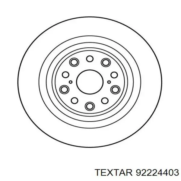 Задний тормозной диск Textar 92224403 цена, от 54.49 USD