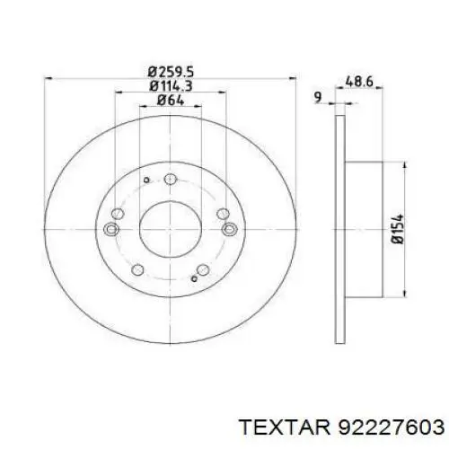 Тормозные диски 92227603 Textar