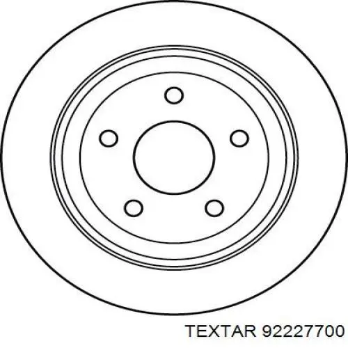Купить 92227700 Textar Диск тормозной задний