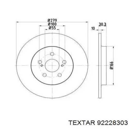 Тормозные диски 92228303 Textar