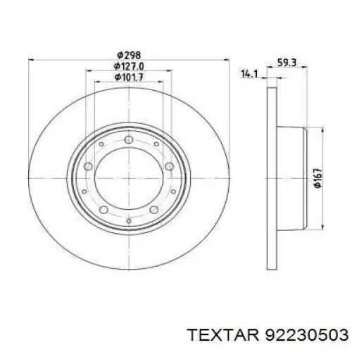 Тормозные диски 92230503 Textar