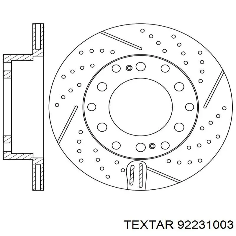 Купить 92231003 Textar Диск тормозной задний