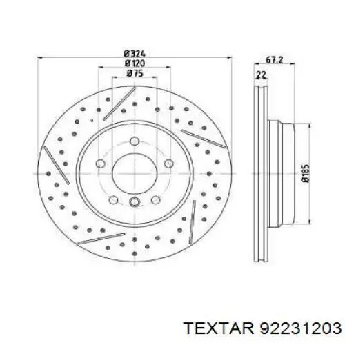 Тормозные диски 92231203 Textar