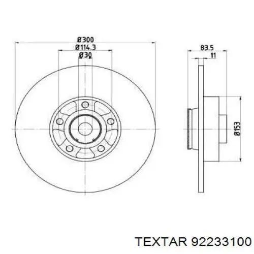 Тормозные диски 92233100 Textar