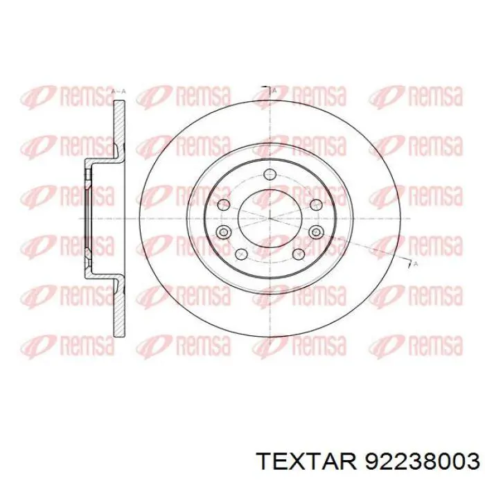 92238003 Textar Дисковый тормоз