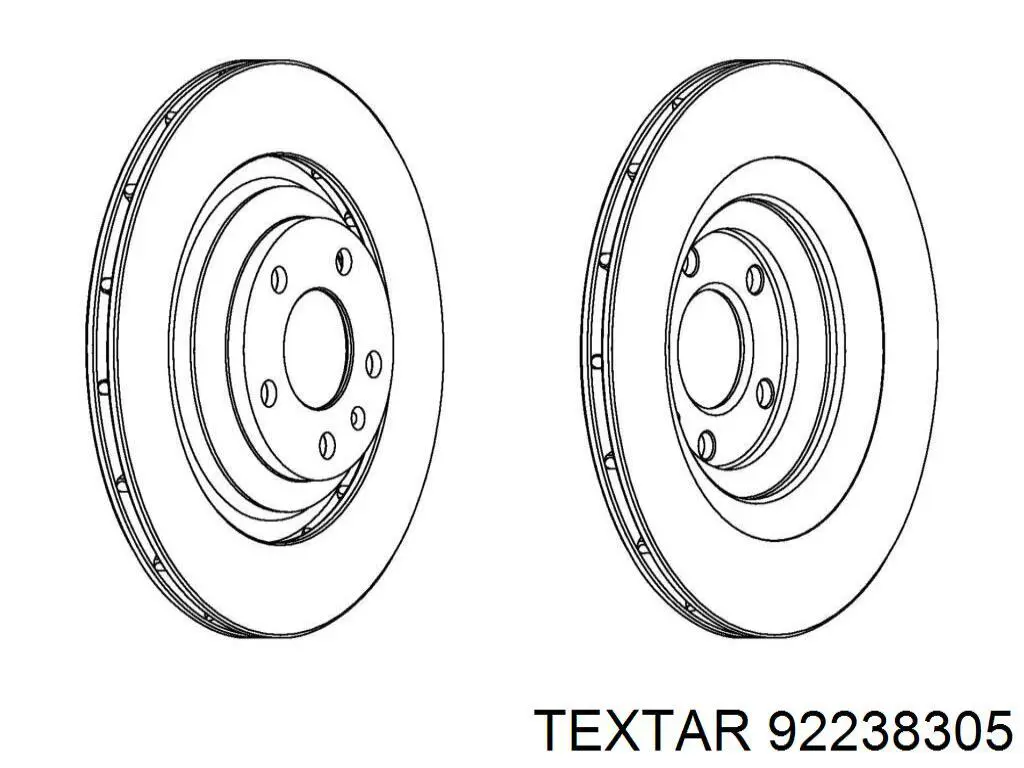 Задний тормозной диск Textar 92238305 цена, от 90.58 USD