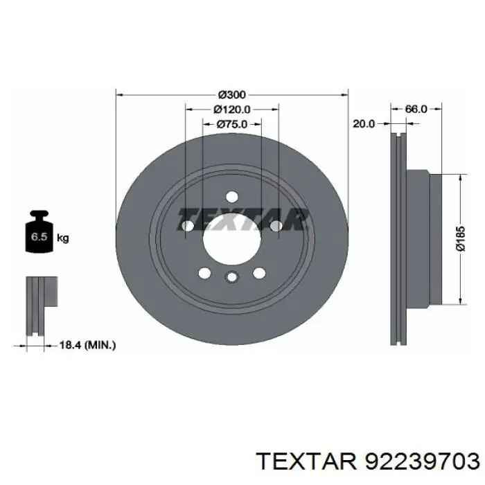 Тормозные диски 92239703 Textar