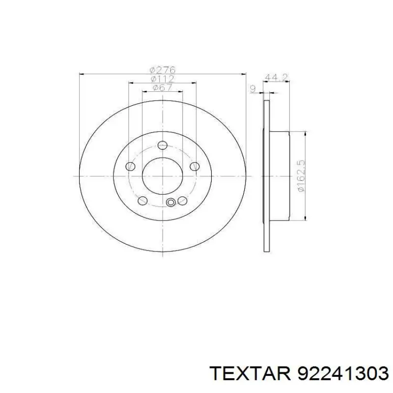 Тормозные диски 92241303 Textar