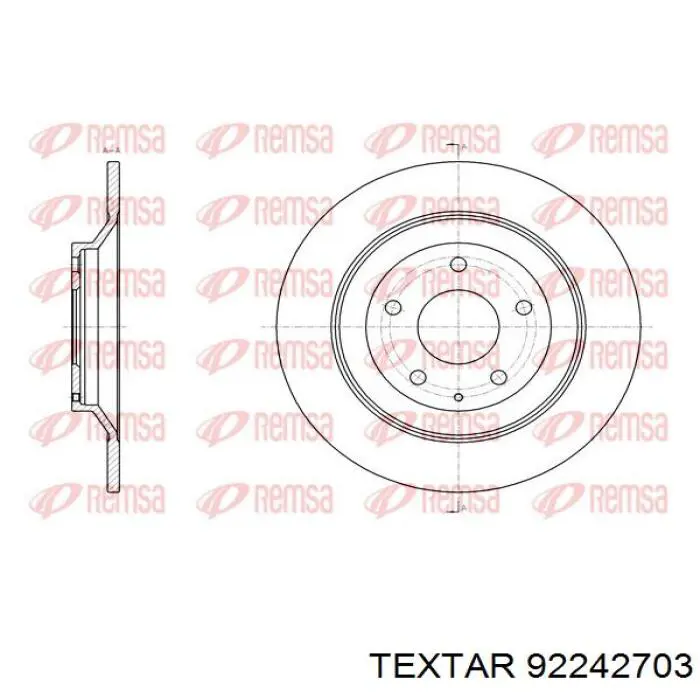 Купить 92242703 Textar Диск тормозной задний