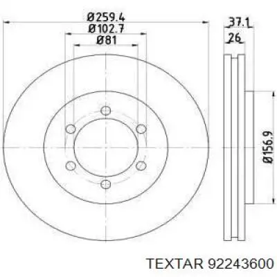 Передние тормозные диски 4020609G01 Nissan