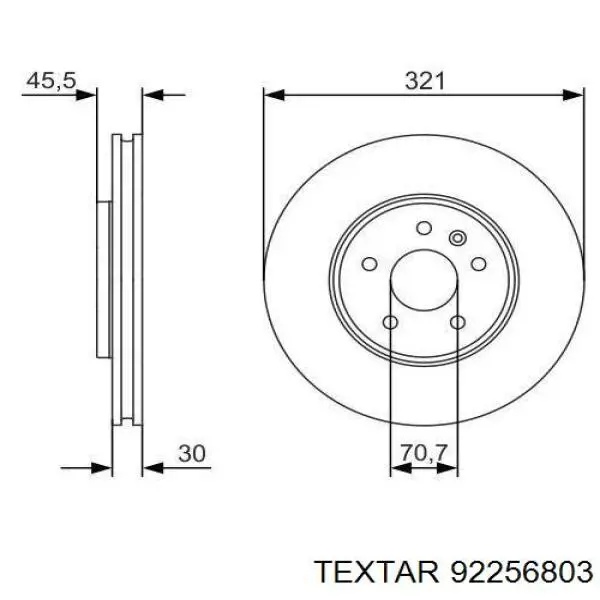 Передний тормозной диск Textar 92256803