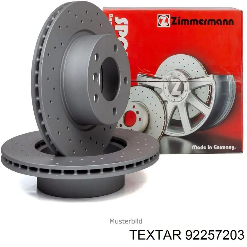 Купить 92257203 Textar Диск тормозной задний