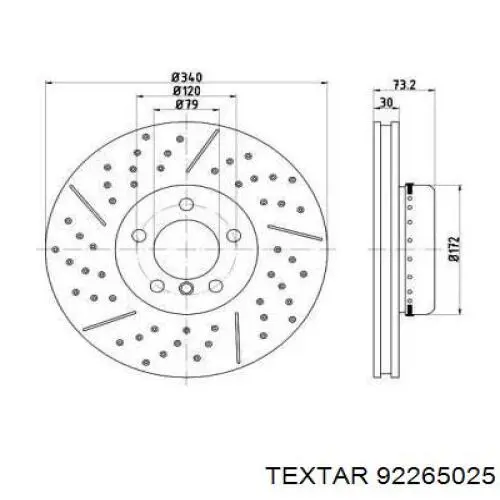 Купить 92265025 Textar Ротор тормозной