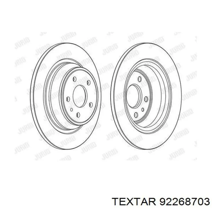Задний тормозной диск Textar 92268703 цена, от 69.65 USD