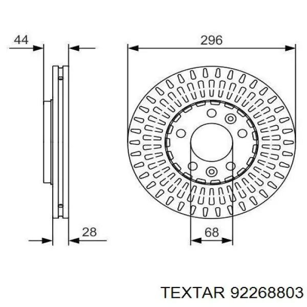 Передний тормозной диск Textar 92268803