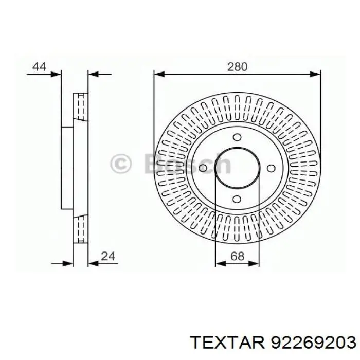 Купить 92269203 Textar Ротор тормозной