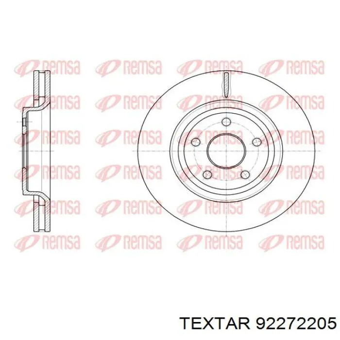 Тормоз дисковый передний Textar 92272205 цена, от 117.95 USD