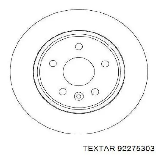 Купить 92275303 Textar Диск тормозной задний
