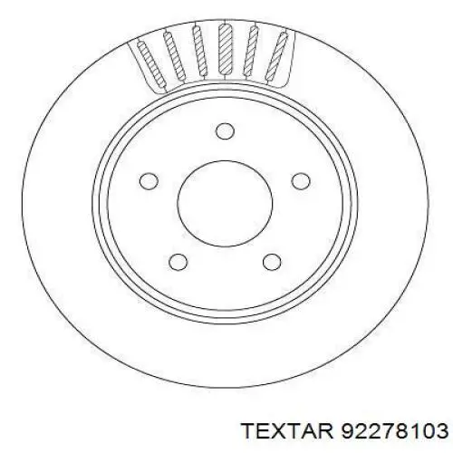 Купить 92278103 Textar Диск тормозной задний