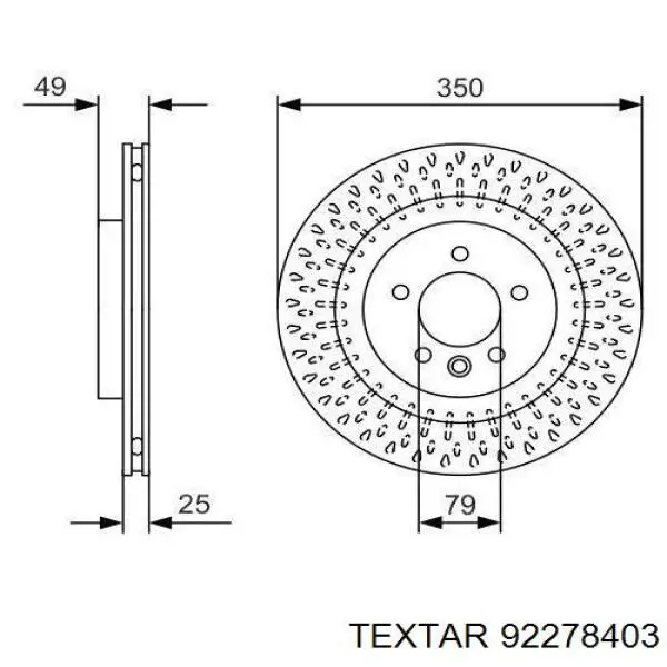 Тормозные диски 92278403 Textar