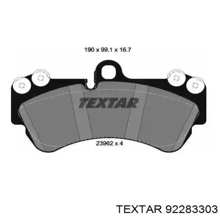 Тормоз дисковый передний Textar 92283303 цена, от 79.05 USD