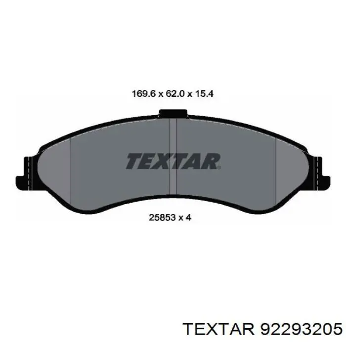 Тормоз дисковый передний Textar 92293205 цена, от 85.39 USD