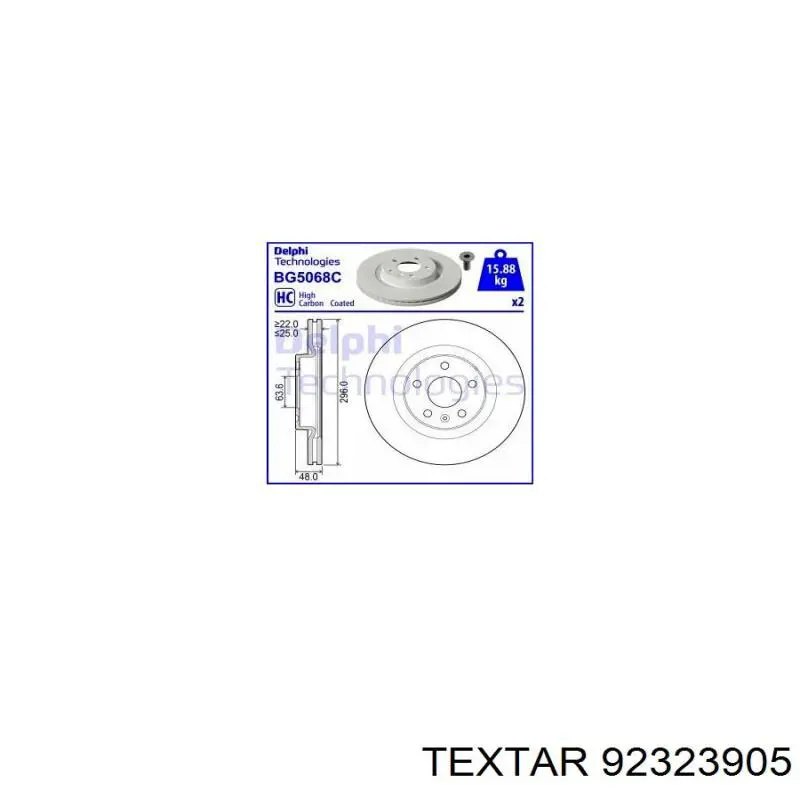 Купить 92323905 Textar Ротор тормозной